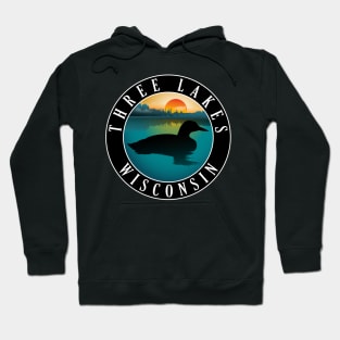 Three Lakes Wisconsin Loon Hoodie